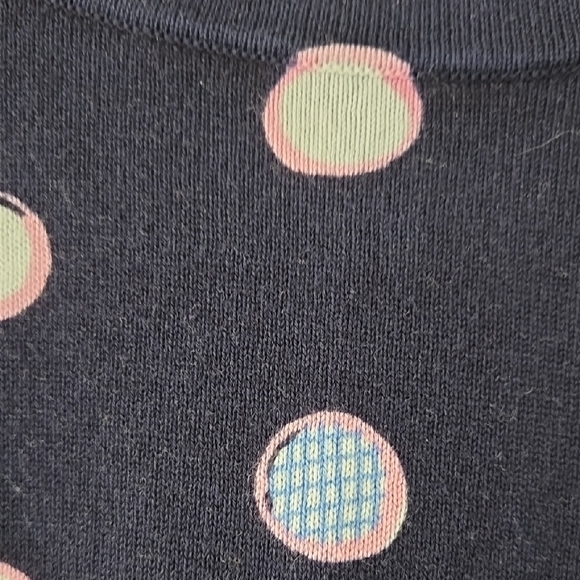 Talbots, Navy Polka Dot Long Sleeve Top MP - Picture 3 of 5